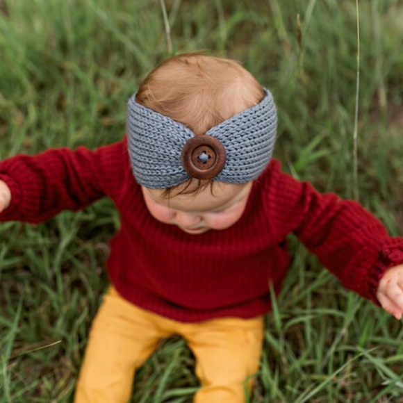 Tickles & Mint Knit Button Headband 3pk - Picture 2 of 5